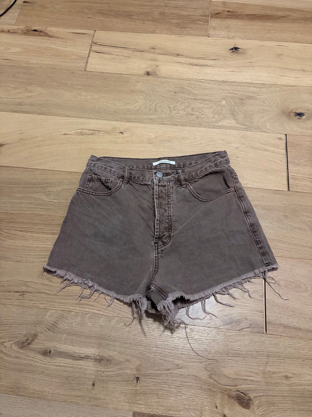 PacSun Brown Vintage High Rise Jean Shorts